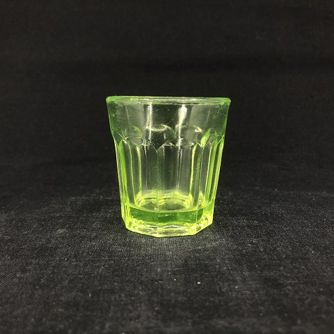 Uranium green childrens glass for Fyens Glasswork
