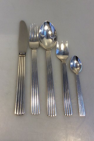 Georg Jensen Bernadotte Sterling Silver Lunch Flatware set 60 pieces