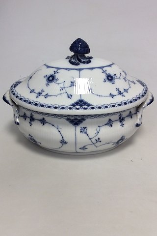 Royal Copenhagen Blue Fluted Half Laced Oval Tureen no. 596