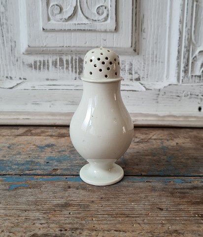 1800s cream-colored faience salt shaker