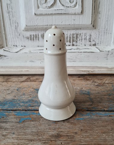 1800s cream-colored faience salt shaker