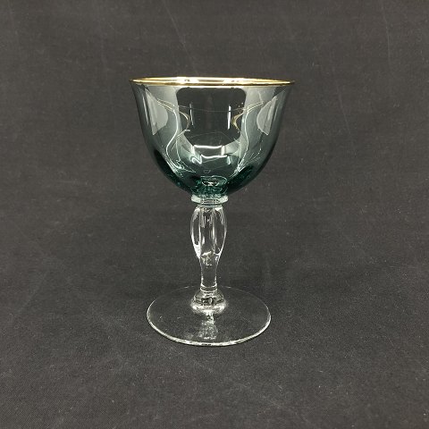 Green Viol white wine glass with golden edges
