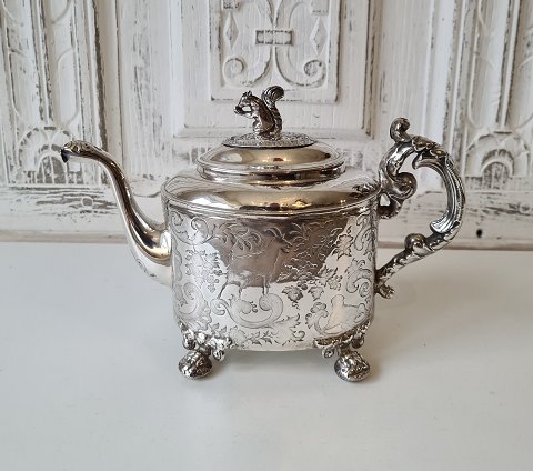 Norwegian teapot in silver by Jacob Ulrich Holfeldt Tostrup - Oslo - the style 
mixing period - the first half of the 19th century produced between 1830-46