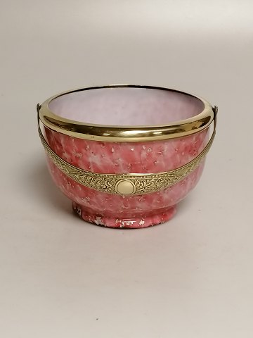 Sugar bowl with brass handle