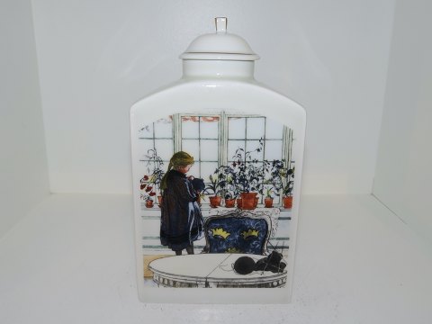 Bing & GrondahlLarge, lidded tea caddie with Carl Larsson decoration