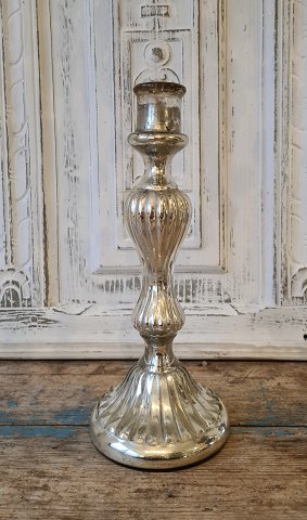 1800s candlestick in mercuri silver 29.5 cm.