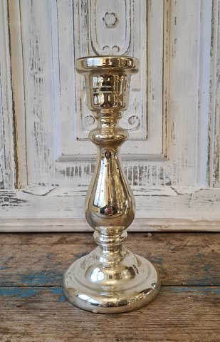 1800s candlestick in mercuri silver 22 cm.