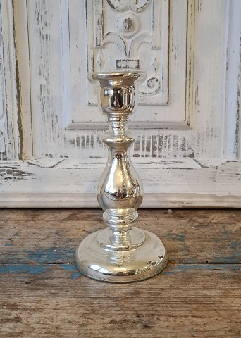 1800s candlestick in mercuri silver 17.5 cm.
