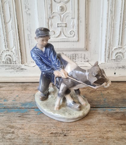 Royal Copenhagen figure - Boy with calf no. 772