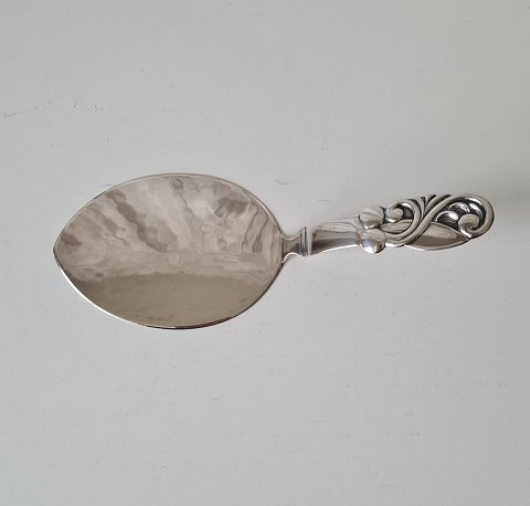 Beautiful handmade cake spatula in silver from 1938, ornamental decoration on 
the shaft