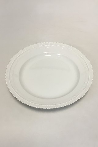 Royal Copenhagen White Flora Danica Pearl Pattern Lunch Plate No 3550