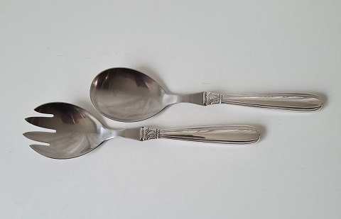 Karina salad set in silver and steel 20.5 cm.