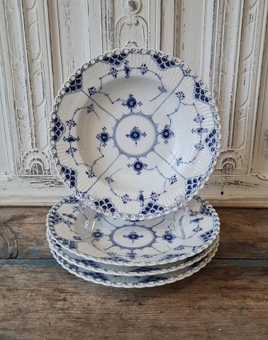 Royal Copenhagen Blue Fluted full lace soup plate no. 1079