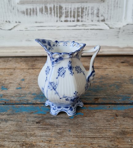 Royal Copenhagen Blue Fluted full lace small cream jug no. 1031