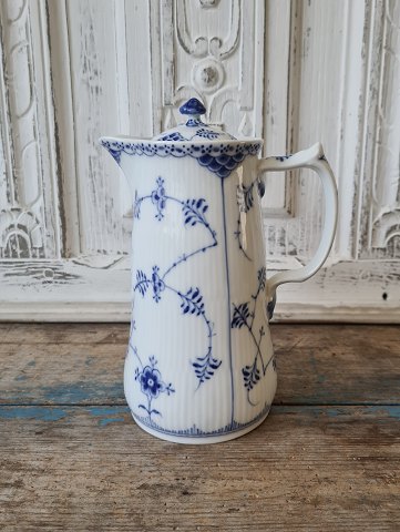 Royal Copenhagen Blue fluted half-lace rare chocolate jug no. 509