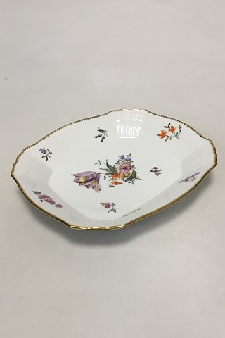 Royal Copenhagen Fuld Saksisk Blomst rektangulært fad No 1717