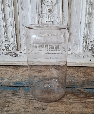 Old Swedish mouth-blown jam jar 19.5 cm.