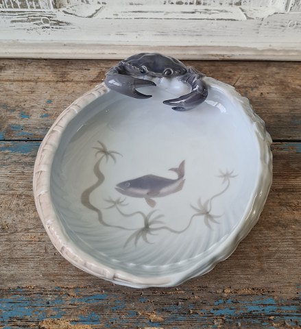 Royal Copenhagen large bowl with crab and fish no. 2465