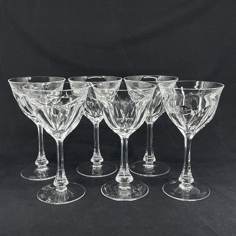 6 Lady Hamilton red wine glasses by Moser
