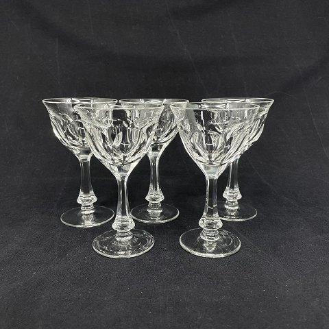 5 Lady Hamilton port wine glasses by Moser
