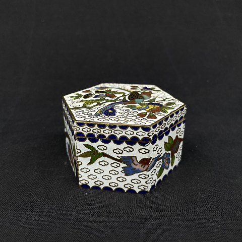 Hexagonal cloisonne box