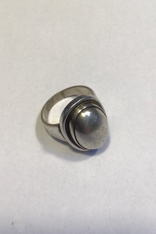 Georg Jensen Sterling Sølv Ring med Sølvsten No 46A