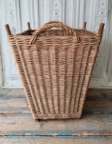 French vintage wine picking basket