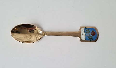 A.Michelsen Christmas spoon in gilded sterling silver and enamel from 1977