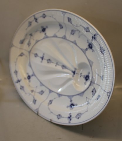 Blue Fluted Danish Porcelain 114-1 Fish dish oval with octopusy in relief 54 x 
40 cm pre 1923