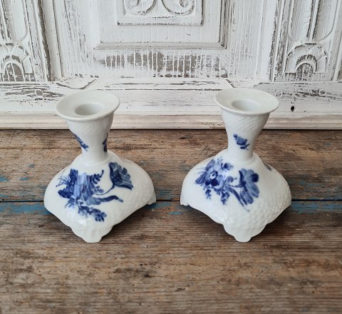 Royal Copenhagen Blue Flower pair of candlesticks no. 1711