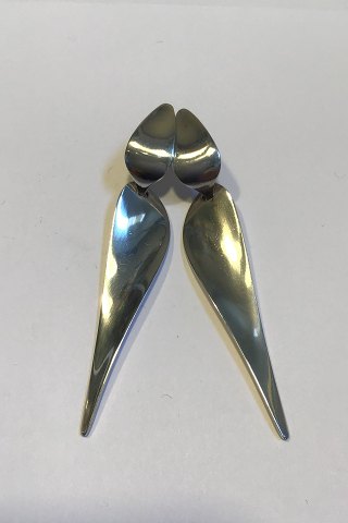 Georg Jensen Sterling Sølv Øreringe(skruer) No 128A Nanna Ditzel