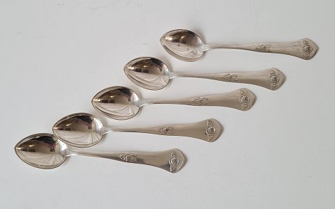 Rose coffee spoon in silver 12 cm.