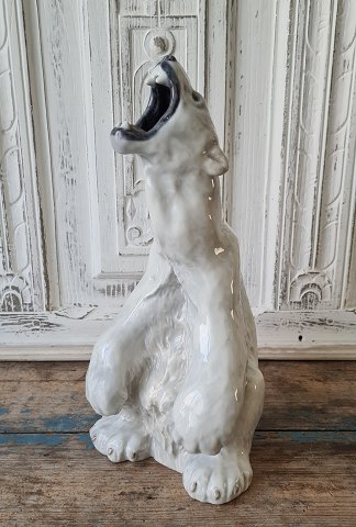 Royal Copenhagen figure roaring polar bear No. 502