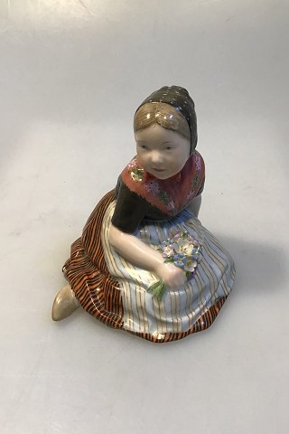 Royal Copenhagen Overglaze Figurine of Færø(Faroe Islands) Flower Girl No 12416
