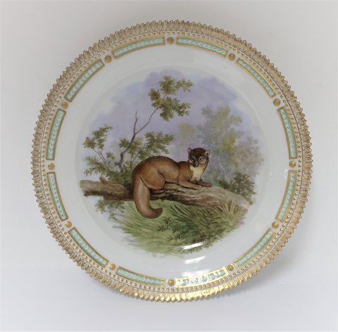 Royal Copenhagen. Fauna Danica. Lunch plate. Model # 239 - 3550. Diameter 22 cm. 
(2 quality). Mustela martes