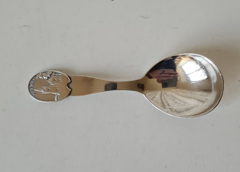 Jam spoon with the text Grenå in silver from 1930