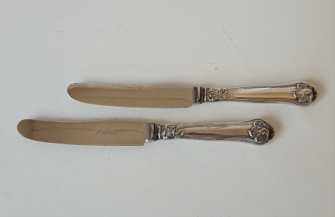 Saxon dinner knife in silver and steel 21.5 cm.