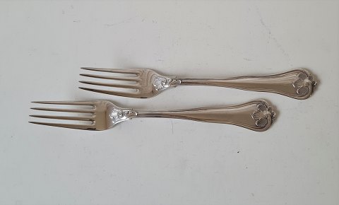 Saxon breakfast fork in silver 18 cm.