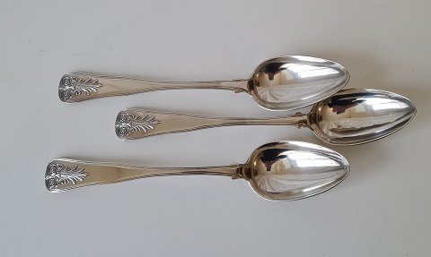 Set of three antique silver spoons from 1845 by H.C.Scmidt Copenhagen 1803-71