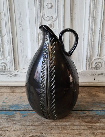 Michael Andersen jug with beautiful black luster glaze