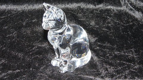 Engraved crystal glass sculpture Sitting Cat
Mat Jonnason Sweden
Height 16.5 cm