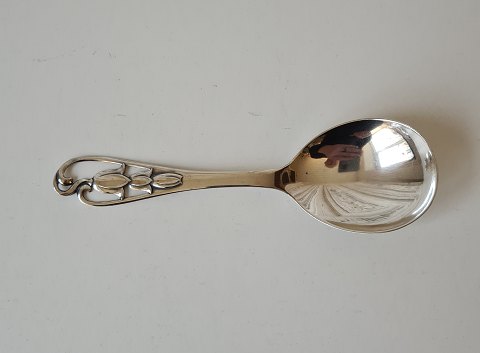 Silver serving spoon decorated with bell flower from 1938 - 18 cm.