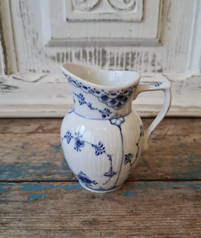 Royal Copenhagen Blue Fluted half-lace cream jug No. 522