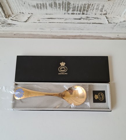 Georg Jensen annual spoon in gilded sterling silver 1980