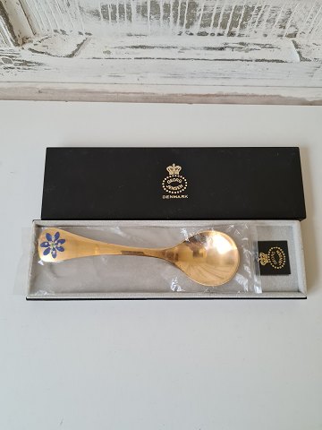 Georg Jensen annual spoon in gilded sterling silver 1986