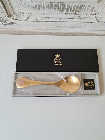 Georg Jensen annual spoon in gilded sterling silver 1988