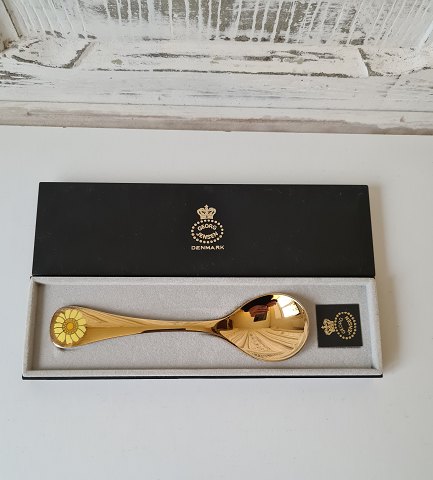 Georg Jensen annual spoon in gilded sterling silver 1973