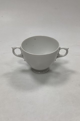 Royal Copenhagen White Institution Porcelain 2 handle cup