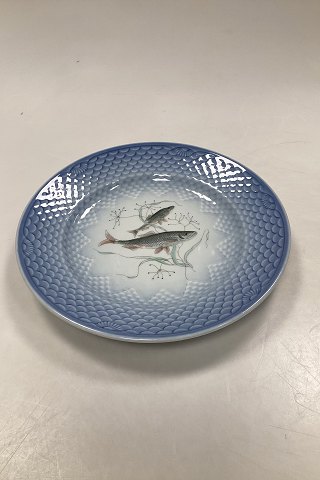 Set of 12 Bing and Grøndahl Blue Tone Fish Plates No.716 motif 1 through 12