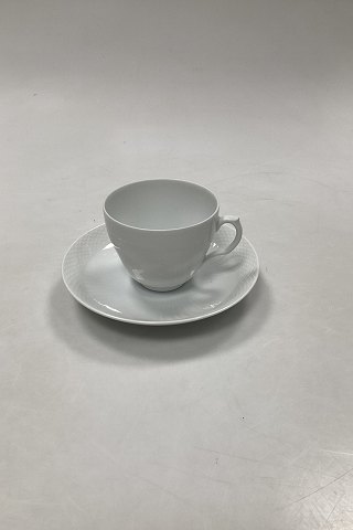 Royal Copenhagen Hvid Josephine Kaffekop og underkop No. 072